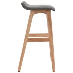 vidaXL Scaun de bar, gri închis, material textil vidaXL Scaun de bar, gri închis, material textil