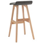 vidaXL Scaun de bar, gri închis, material textil vidaXL Scaun de bar, gri închis, material textil