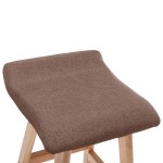 vidaXL Scaun de bar, gri taupe, material textil vidaXL Scaun de bar, gri taupe, material textil