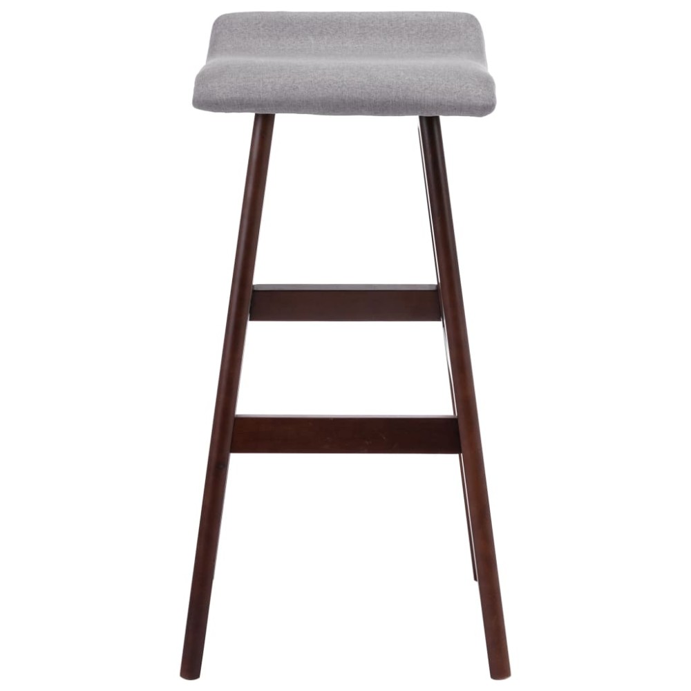 vidaXL Scaun de bar, gri deschis, material textil