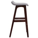 vidaXL Scaun de bar, gri deschis, material textil vidaXL Scaun de bar, gri deschis, material textil
