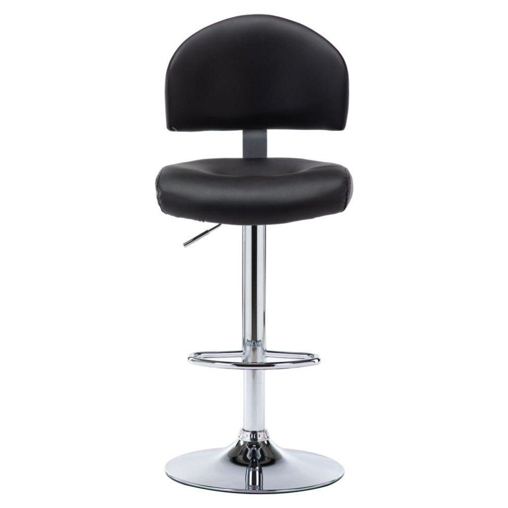 vidaXL Scaun de bar, negru, piele ecologică