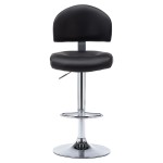 vidaXL Scaun de bar, negru, piele ecologică vidaXL Scaun de bar, negru, piele ecologică