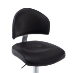 vidaXL Scaun de bar, negru, piele ecologică vidaXL Scaun de bar, negru, piele ecologică
