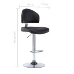vidaXL Scaun de bar, negru, piele ecologică vidaXL Scaun de bar, negru, piele ecologică