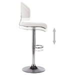 vidaXL Scaun de bar, alb, piele ecologică vidaXL Scaun de bar, alb, piele ecologică