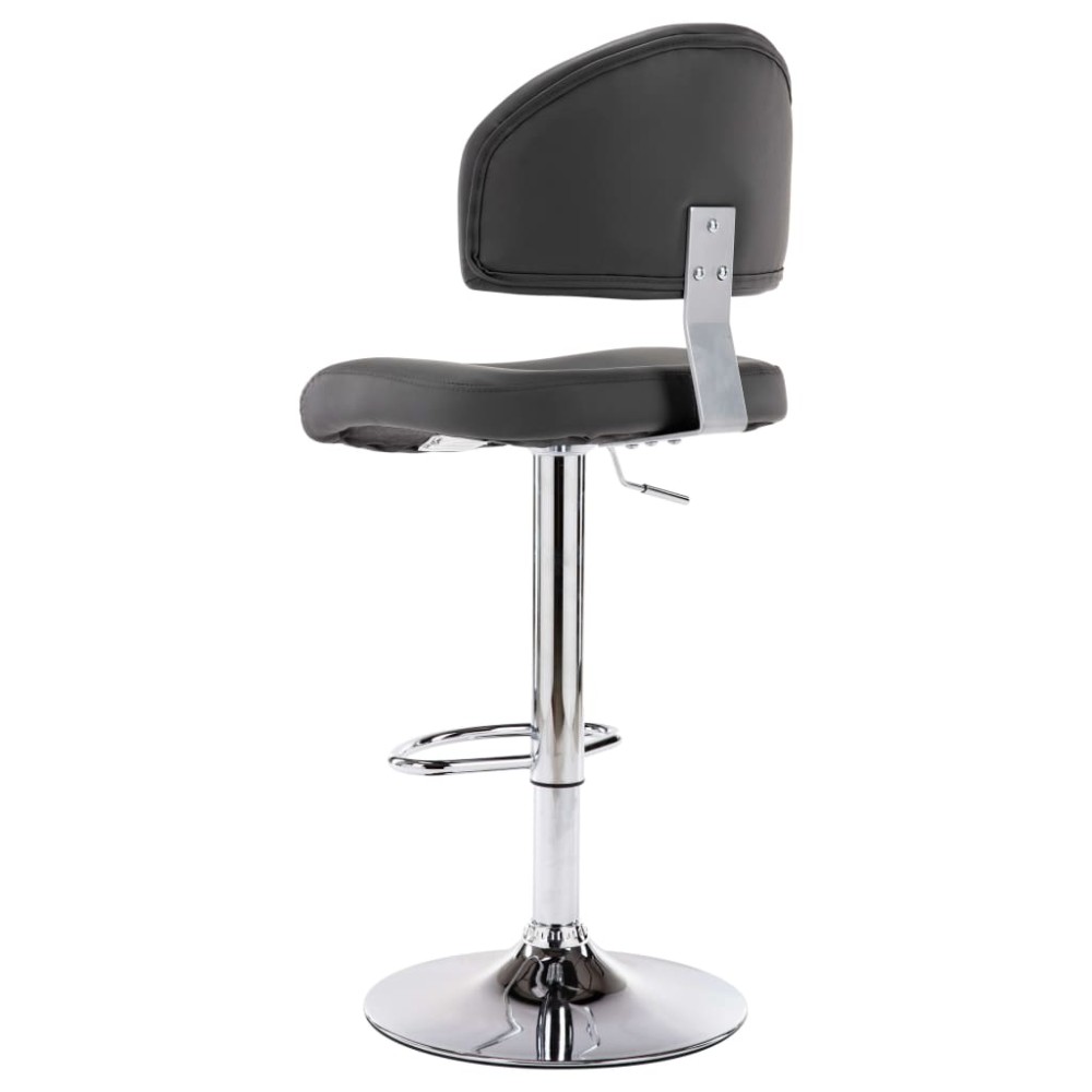 vidaXL Scaun de bar, gri, piele ecologică