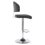 vidaXL Scaun de bar, gri, piele ecologică vidaXL Scaun de bar, gri, piele ecologică