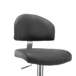 vidaXL Scaun de bar, gri, piele ecologică vidaXL Scaun de bar, gri, piele ecologică