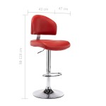 vidaXL Scaun de bar, roșu vin, piele ecologică vidaXL Scaun de bar, roșu vin, piele ecologică