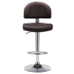 vidaXL Scaun de bar, maro, piele ecologică vidaXL Scaun de bar, maro, piele ecologică