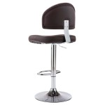 vidaXL Scaun de bar, maro, piele ecologică vidaXL Scaun de bar, maro, piele ecologică