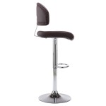 vidaXL Scaun de bar, maro, piele ecologică vidaXL Scaun de bar, maro, piele ecologică