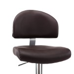 vidaXL Scaun de bar, maro, piele ecologică vidaXL Scaun de bar, maro, piele ecologică