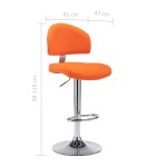 vidaXL Scaun de bar, portocaliu, piele ecologică vidaXL Scaun de bar, portocaliu, piele ecologică