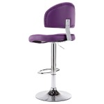 vidaXL Scaun de bar, violet, piele ecologică vidaXL Scaun de bar, violet, piele ecologică