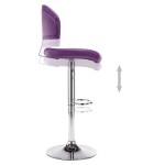 vidaXL Scaun de bar, violet, piele ecologică vidaXL Scaun de bar, violet, piele ecologică