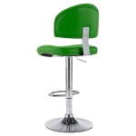 vidaXL Scaun de bar, verde, piele ecologică