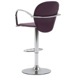 vidaXL Scaune de bar cu brațe, 2 buc., violet, piele ecologică vidaXL Scaune de bar cu brațe, 2 buc., violet, piele ecologică