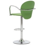 vidaXL Scaune de bar cu brațe, 2 buc., verde, piele ecologică vidaXL Scaune de bar cu brațe, 2 buc., verde, piele ecologică