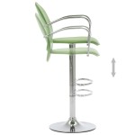 vidaXL Scaune de bar cu brațe, 2 buc., verde, piele ecologică vidaXL Scaune de bar cu brațe, 2 buc., verde, piele ecologică