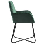 vidaXL Scaune de sufragerie, 2 buc., verde, catifea vidaXL Scaune de sufragerie, 2 buc., verde, catifea