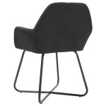 vidaXL Scaune de bucătărie, 2 buc. negru, textil