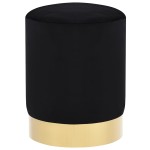 vidaXL Taburet, negru și auriu, catifea 28 x 36 cm vidaXL Taburet, negru și auriu, catifea 28 x 36 cm