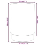 vidaXL Taburet, verde muștar și auriu, catifea 28 x 36 cm