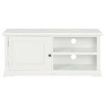 vidaXL Comodă TV, alb, 90x30x40 cm, lemn vidaXL Comodă TV, alb, 90x30x40 cm, lemn