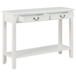 vidaXL Masă consolă, alb, 110 x 35 x 80 cm, lemn vidaXL Masă consolă, alb, 110 x 35 x 80 cm, lemn