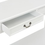 vidaXL Masă consolă, alb, 110 x 35 x 80 cm, lemn vidaXL Masă consolă, alb, 110 x 35 x 80 cm, lemn