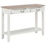 vidaXL Masă consolă, alb, 110 x 35 x 80 cm, lemn vidaXL Masă consolă, alb, 110 x 35 x 80 cm, lemn