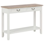 vidaXL Masă consolă, alb, 110 x 35 x 80 cm, lemn vidaXL Masă consolă, alb, 110 x 35 x 80 cm, lemn