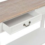 vidaXL Masă consolă, alb, 110 x 35 x 80 cm, lemn vidaXL Masă consolă, alb, 110 x 35 x 80 cm, lemn