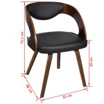 vidaXL Scaune de bucătărie, 6 buc., maro, piele ecologică vidaXL Scaune de bucătărie, 6 buc., maro, piele ecologică