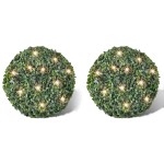 vidaXL Arbuști ornamentali artificiali, 27 cm cu LED-uri solare, 2 buc vidaXL Arbuști ornamentali artificiali, 27 cm cu LED-uri solare, 2 buc