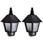 Lampă solară de perete cu senzor de mișcare, 2 buc. Lampă solară de perete cu senzor de mișcare, 2 buc.