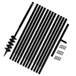 Burghiu de sol cu mâner 100 mm cu tub prelungitor 13 m, oțel Burghiu de sol cu mâner 100 mm cu tub prelungitor 13 m, oțel