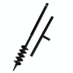 Burghiu de sol cu mâner 100 mm cu tub prelungitor 13 m, oțel Burghiu de sol cu mâner 100 mm cu tub prelungitor 13 m, oțel