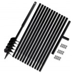 Burghiu de sol cu mâner 120 mm cu tub prelungitor 13 m, oțel Burghiu de sol cu mâner 120 mm cu tub prelungitor 13 m, oțel