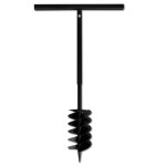 Burghiu de sol cu mâner 150 mm cu tub prelungitor 9 m, oțel Burghiu de sol cu mâner 150 mm cu tub prelungitor 9 m, oțel