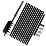 Burghiu de sol cu mâner 150 mm cu tub prelungitor 13 m, oțel Burghiu de sol cu mâner 150 mm cu tub prelungitor 13 m, oțel