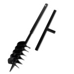 Burghiu de sol cu mâner 150 mm cu tub prelungitor 13 m, oțel Burghiu de sol cu mâner 150 mm cu tub prelungitor 13 m, oțel