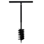 Burghiu de sol cu mâner 150 mm cu tub prelungitor 13 m, oțel Burghiu de sol cu mâner 150 mm cu tub prelungitor 13 m, oțel