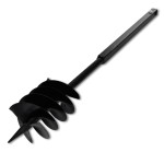 Burghiu de sol cu mâner 180 mm cu tub prelungitor 9 m, oțel Burghiu de sol cu mâner 180 mm cu tub prelungitor 9 m, oțel
