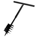 Burghiu de sol cu mâner 180 mm cu tub prelungitor 9 m, oțel Burghiu de sol cu mâner 180 mm cu tub prelungitor 9 m, oțel