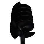 Burghiu de sol cu mâner 180 mm cu tub prelungitor 9 m, oțel Burghiu de sol cu mâner 180 mm cu tub prelungitor 9 m, oțel