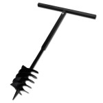 Burghiu de sol cu mâner 180 mm cu tub prelungitor 13 m, oțel Burghiu de sol cu mâner 180 mm cu tub prelungitor 13 m, oțel