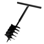 Burghiu de sol cu mâner 200 mm cu tub prelungitor 5 m, oțel Burghiu de sol cu mâner 200 mm cu tub prelungitor 5 m, oțel